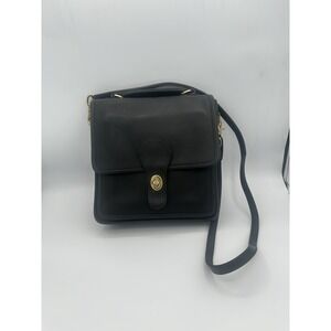 Coach Top Handle Station 5130 Leather Satchel Black  Crossbody Bag